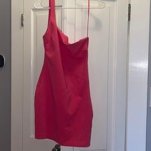 Likely pink one shoulder dress